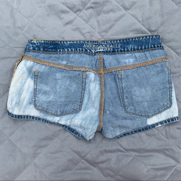 American Eagle denim shorts with white lace detailing - Picture 11 of 11